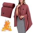 thumbnail image 1 of Heated Shawl Wrap USB Powered Warming Blanket Portable Heating Scarf Rechargeable Power Bank Included Winter Warmth Solution, 1 of 4