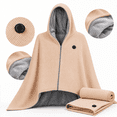 thumbnail image 1 of Heated Shawl Wraps for Women, Portable Heated Blanket, Portable Soft Cordless Electric Heated Blanket with Zipper, 1 of 6