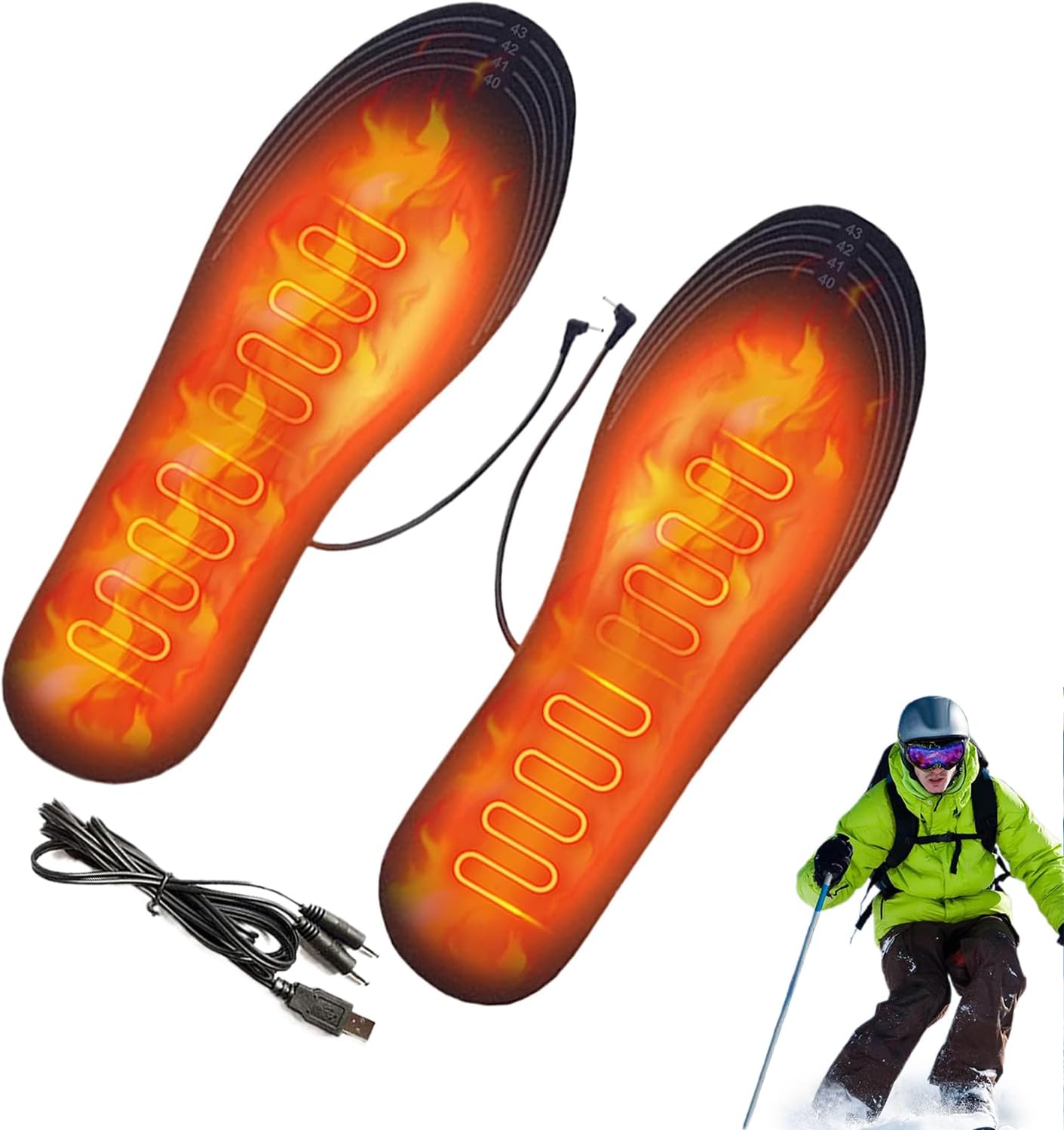 Semelles Chauffantes Rechargeables - 3 Températures, Lavables, Pour Pieds Au Chaud Toute La Journée - 11