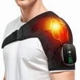 thumbnail image 1 of Heated Shoulder Brace Massage Rotator Cuff Support Compression Wrap, Electric Shoulder Heating Pad,5000mAh Rechargeable Black, 1 of 15