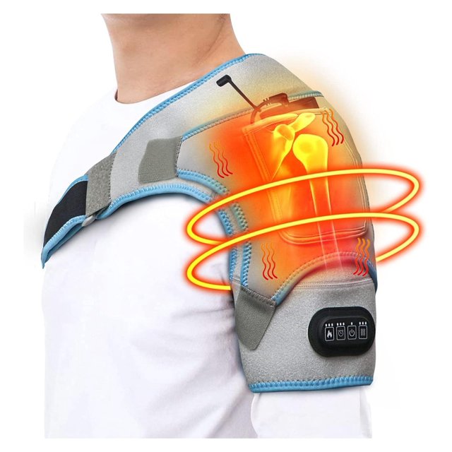 Heated Shoulder Wrap Brace with Massage, Electric Shoulder Massager