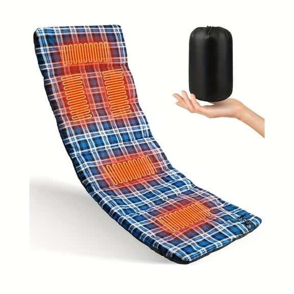 Heated Sleeping Bag Liner - 5 Heating Zones with Adjustable Warmth Levels, USB Powered (Battery Not Included), Ideal for Cold Weather Camping, Backpacking & Hiking