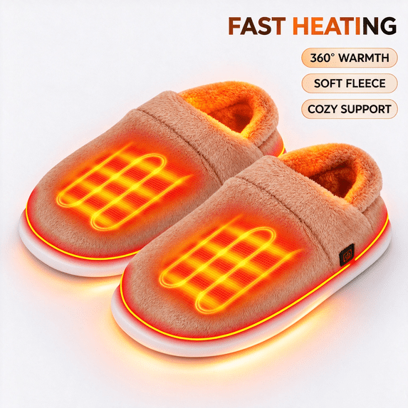 Heated Slippers - Foot Warmer for Men & Women, Electric Heating ...