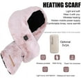thumbnail image 1 of Heated Small Scarf with Neck Heating Pad - Solid Color Electric Rechargeable Heated Neck Shawl for Men/Women as Warming Scarf - Pink, 1 of 6