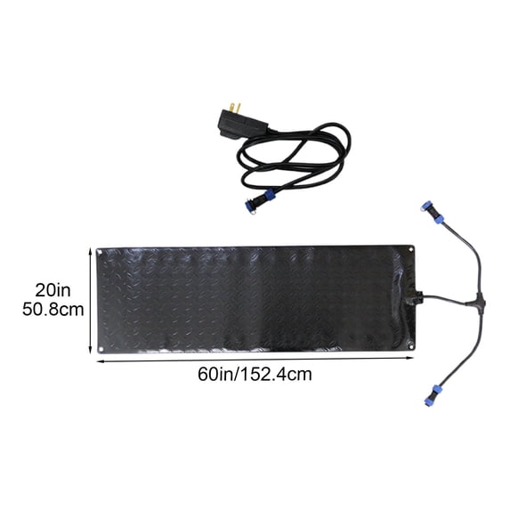 Heated Snow Melting Mats For Outdoor Walkways, Heat Track Mats,Non-Slip Rubber Heated Ice Melting Mats With 10Ft Separate Power Cord, Heated Rug For Winter