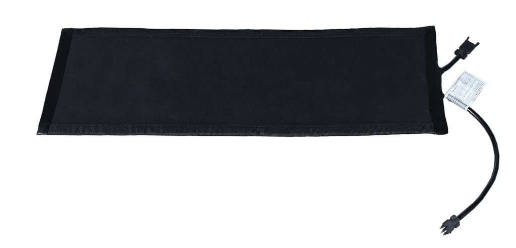 Black Rubber Heated Snow Melting Stair Mat, 11" x 30"
