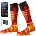 thumbnail image 1 of Heated Socks with APP Control, 4 Heating Levels for Men, Women, 5000mAh Rechargeable Electric Heating Socks Foot Warmer for Hunting, Riding, Camping， L, 1 of 9