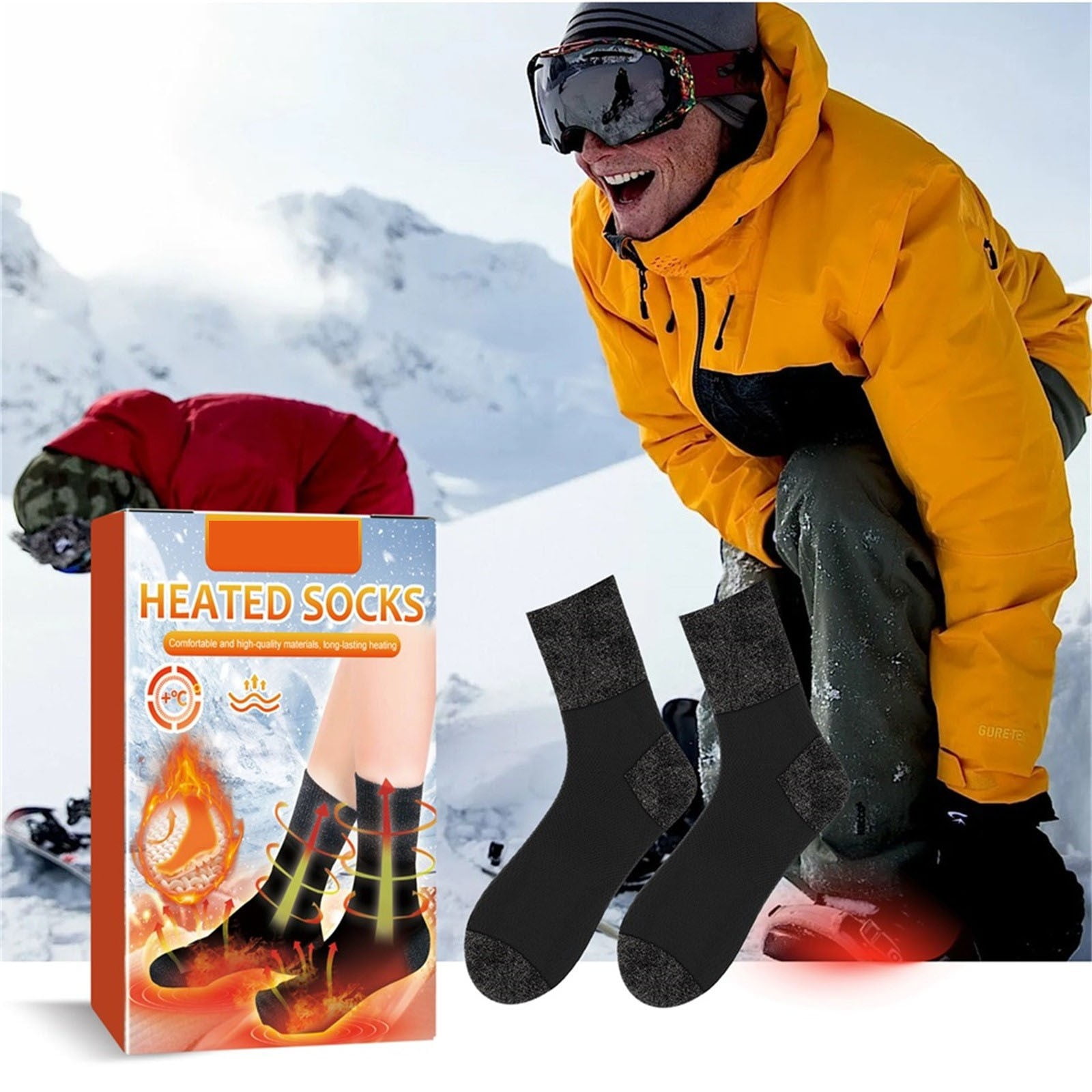 Electric Heated Socks - Battery Powered Thermal Foot Warmers For Winter Outdoor Activities