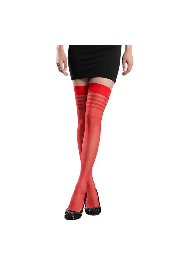 10 Pairs Heated Socks Long Tube Stockings Thigh Stockings Elastic Four Bone Unisex Cozy Socks,Red,One Size