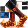 thumbnail image 1 of Heated Socks for Men Women, 5000mAh Rechargeable Foot Warmer Electric Heated Socks - Up to 10 Hours of Heat, Washable Winter Warm Socks for Outdoors Work Fishing Hunting Skiing Cycling Hiking Camping, 1 of 7