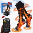 thumbnail image 1 of Heated Socks for Men Women,5000mAh Rechargeable Electric Socks with APP Control Warm Winter Thermal Socks for Skiing Hiking Camping Hunting, 1 of 9