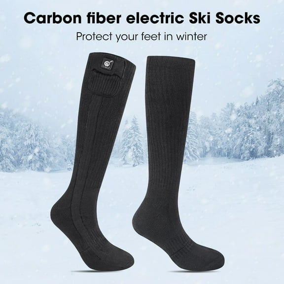 Heated Socks for Men Women,7.4V 2200mah Electric Rechargeable Battery Warm Winter Socks,Cold Weather Thermal Heating Socks Foot Warmers for Hunting Skiing Camping