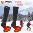 thumbnail image 1 of SAVIOR HEAT Heated Socks for Men Women Rechargeable Battery Electric Socks Winter Foot Warmer Outdoor Skiing Hunting Fishing, 1 of 11