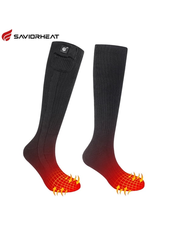 Heated Socks for Men Women, 150℉ Fast Heating Electric Ski Socks, 7.4V 2200mAh Rechargeable Battery Powered, Carbon Fiber Toe Warmers for Skiing Hunting Fishing Outdoor Work