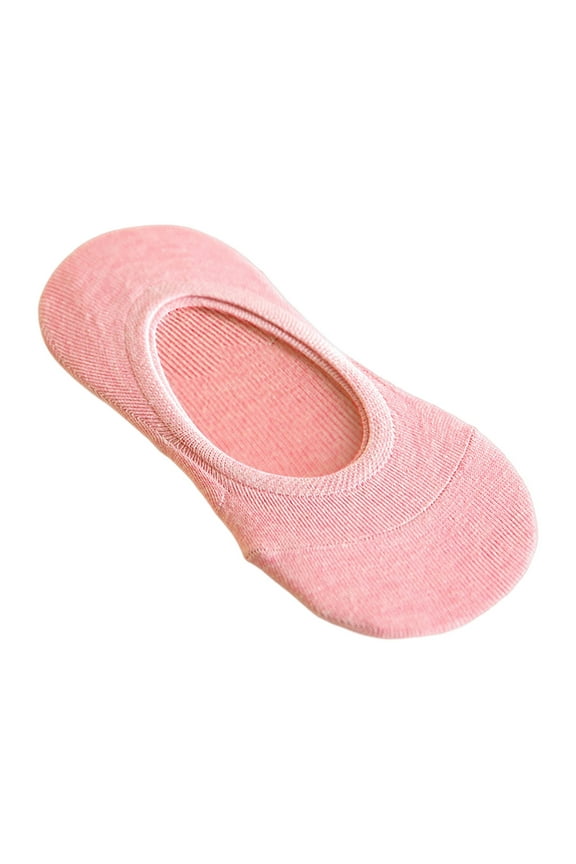 Heated Socks Solid Color Shallow Mouth Concealed Unisex Crew Socks,Pink,One Size