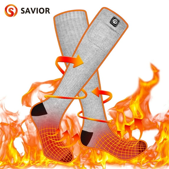 Heated Socks,Upgraded 7.4V Rechargeable Battery Electric Socks for Men Women,Winter Cold Weather Warm Socks for Huting Fishing Camping Hiking Skiing Foot Warmer