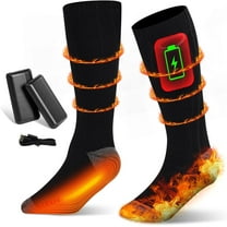 Heated Socks, Washable Electric Socks, Winter Foot Warmer with 3 Heat Settings, 10 Hours Heating time, 4000mAh Battery Socks for Men Women, M