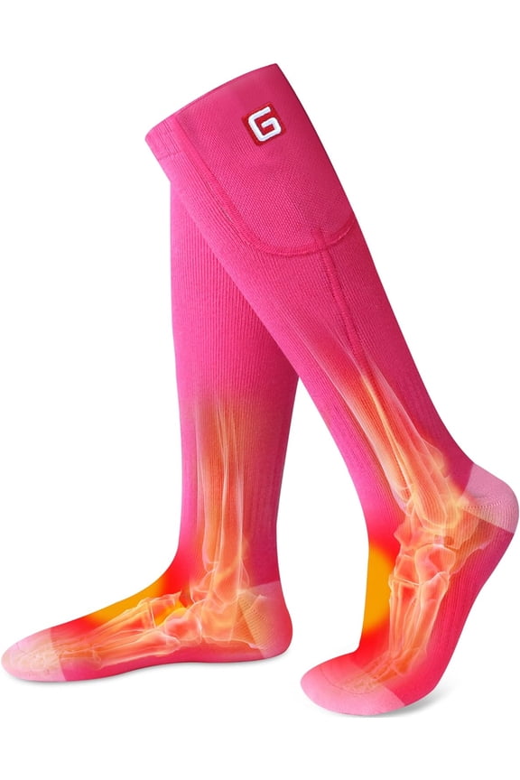 Heated Socks Women Electric Battery Thermal Insulated for Arthritis, Winter Thick Warm Cotton Sox Heating Foot Warmer, Unisex & USA 6-13 Size
