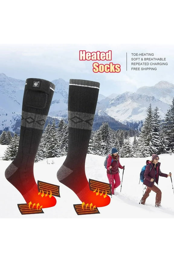 Heated Socks for Women Men,Foot Warmers Electric Rechargable Battery Heating Socks,Winter Cold Feet Hunting Ski Camping Hiking Riding Motorcycle Snowboating Thermal Warm Socks