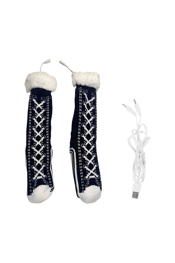 Heated Socks Women, USB Non Foot Warmers, Camping Supplies for Boot Winter Travel Cold House Autumn Sleeping Outdoor Shoes Hunting Christmas