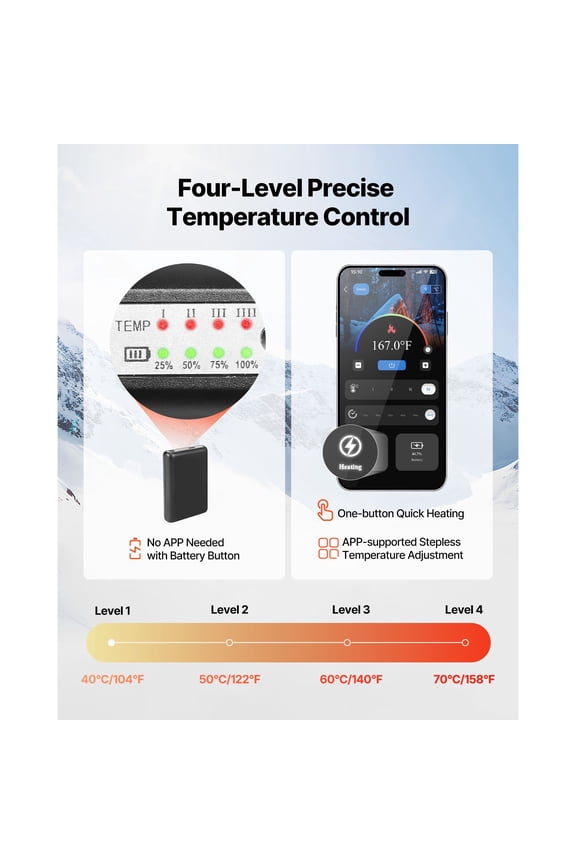 Heated Socks,X-Large Size,5000mAh Battery Rechargeable Heating Socks with 4 Heating Levels,Electric Heated Sock with APP Control for Men Women,Foot Warmer for Hunting Riding Camping Hiking