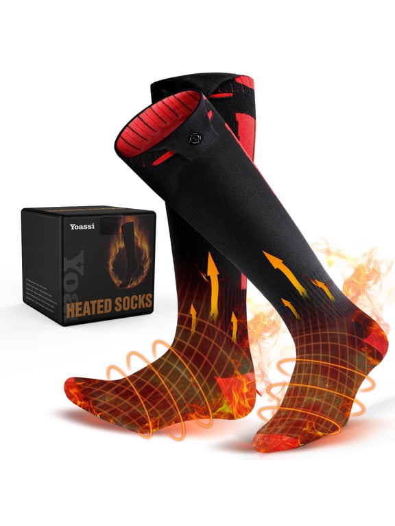 Heated Socks for Men Women, 5000mAh Rechargeable Electric Thermal Warming Socks for Hunting Winter Skiing Outdoors