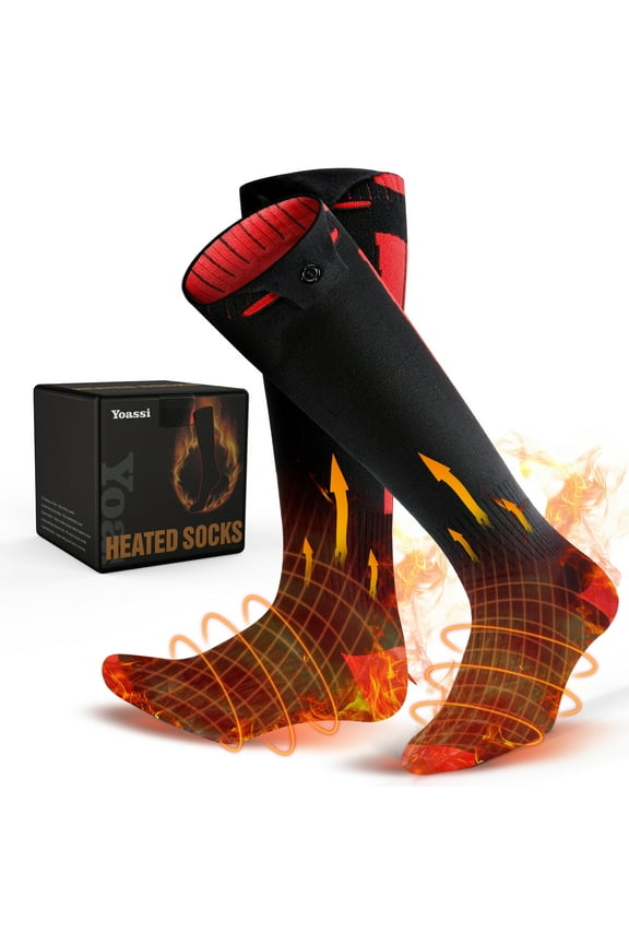 Heated Socks for Men Women, 5000mAh Rechargeable Electric Thermal Warming Socks for Hunting Winter Skiing Outdoors