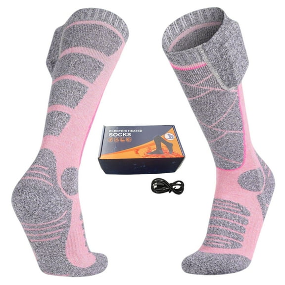 Heated Socks with 4000mAh Rechargeable Batteries, Washable Thermal Socks with 3 Heating Levels, Up to 60 ℃/140 ℉