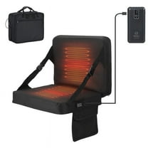 Heated Stadium Seat with Back, Foldable, Padded, 10000mAh Power Bank, Carry Handle, Lightweight for Outdoor Comfort (1 Pack)
