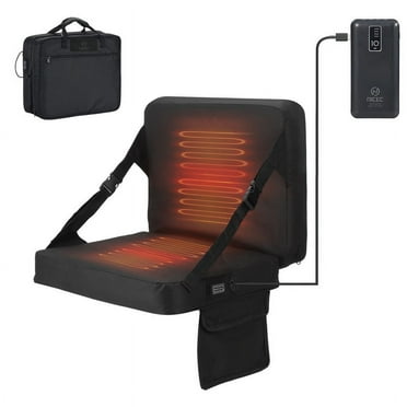 Heated Stadium Seat with Back, Foldable, Padded, 10000mAh Power Bank, Carry Handle, Lightweight for Outdoor Comfort (1 Pack)