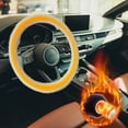thumbnail image 1 of Heated Steering Wheel Cover - 14.2" Plush Winter Car Accessory with Instant Warmth | Universal Fit for Most Vehicles | Freeze Protection & Comfort (White), 1 of 5