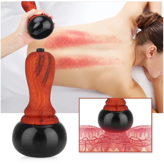 Heated Stone Body Massager Warming Massager with Vibration & Heat, Cordless, Adjustable Levels, USB Rechargeable, Portable Relaxation Tool for Back, Abdomen & Full Body, Home & Travel