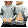 thumbnail image 1 of Heated Sweatshirt For Women With Fleece Lining 5 Zones Heated Sweatshirts Winter Fashion Heating Jacket With Pockets, 1 of 6