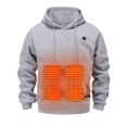 thumbnail image 1 of Heated Sweatshirt for Men Women, 5 Heating Zones Heated Hoodie for Men Women Lightweight Warm USB Powered Electric Pullover for Fishing Camping Unisex Jacket Grey M, 1 of 4