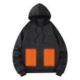 thumbnail image 1 of Heated Sweatshirt Unisex USB Heated Hoodie with 3/7 Heating Levels Men Women Heated Jacket USB Rechargeable Heated Body Warmer Thermal Tops Heated Clothing for Running Hiking, 1 of 7
