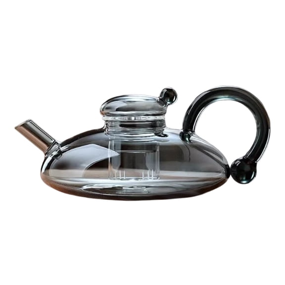 Heated Teapot Set, Borosilicate Glass Teapot, 550ml Rats Tail Pot , Ergonomic Handle and Dishwasher Safe Design
