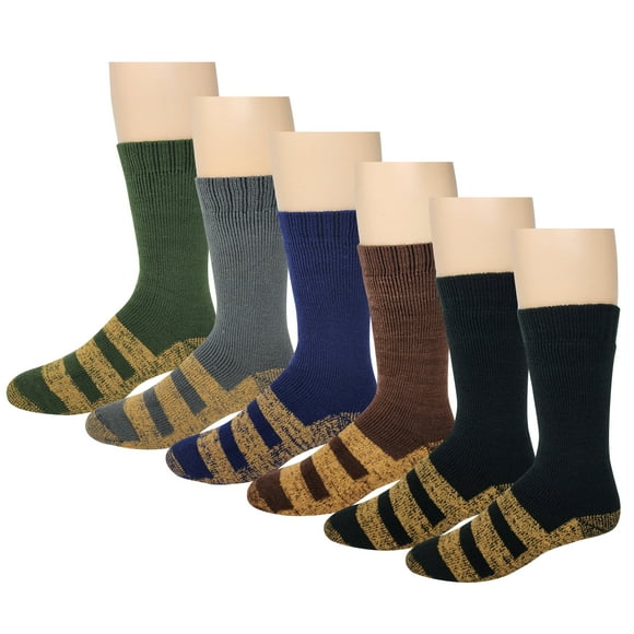 Heated Thermal Socks - With Copper Infused perfect for Winter Boot Ski Camping Hiking - 6 Pairs