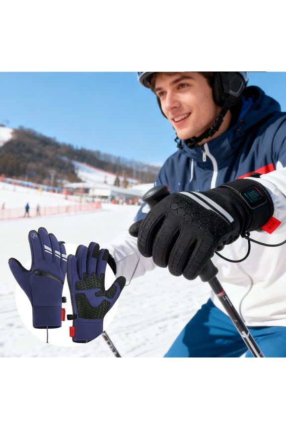Heated Thermal Touchscreen Glove Liners with Rechargeable Battery for Riding Ski Snowboarding Hiking and Cycling Hand Warmth
