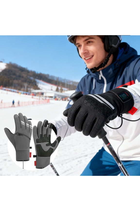 Heated Thermal Touchscreen Glove Liners with Rechargeable Battery for Riding Ski Snowboarding Hiking and Cycling Hand Warmth