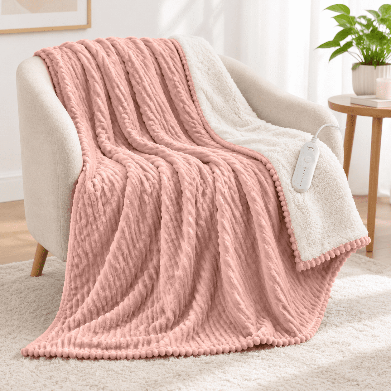 Heated Throw Blanket 5 Heat Levels 3 Hours Auto-off 50