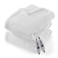 thumbnail image 1 of Heated Throw Blanket 90"x100" ,Soft Flannel & Waffle Texture Electric Blanket, 4 Heat Settings, 4 Hour Auto Shut Off, Overheat Protection, Machine Washable, for Bed, Sofa, Couch, Office, 1 of 5