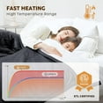 thumbnail image 1 of Heated Throw Blanket, Flannel Electric Blanket with 4 Hrs Timer, Auto-Off & 3 Heating Levels, Sherpa, Dark Grey, 62"x84", 1 of 6