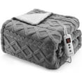 thumbnail image 1 of Heating Blanket - Thick Tufted Sherpa Electric Blanket, 10 Heat Levels and 10 Time Settings, Machine Washable Fast Heating Blanket, 1 of 8