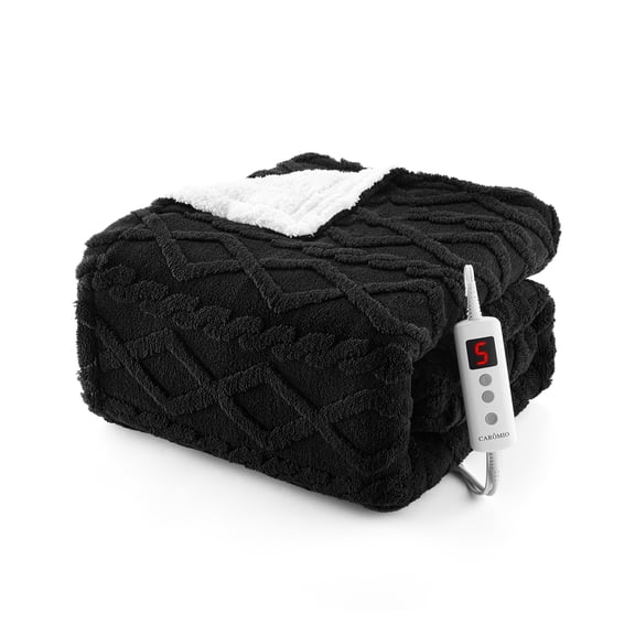 Heated Throw Blanket - Thick Tufted Sherpa Electric Blanket Throw with 10 Heating Levels and 10 Time Settings, Machine Washable Fast Heating Blanket Throw Christmas Birthday Gifts