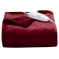 thumbnail image 1 of Heated Throw Electric Blankets, Reversible Two-Color Flannel Heating Blanket, Soft Heated Throws for Couch with 5 Heat Settings and 4 Hours Auto Shut Off,Red, 50"× 60", 1 of 7