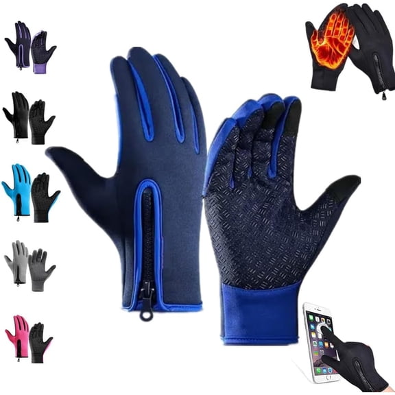 Heated Touch Screen Winter Gloves – Ultimate Waterproof & Windproof Non-Slip, for Driving, Cycling & Hiking