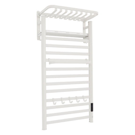 Heated Towel Rack with 12 Rods, Towel Warmer Rack, Electric Towel Warmer Rack for Home Bathrooms, Checkrooms, Hotels, Spas, and More (19.68*9.84*38.97in)-White