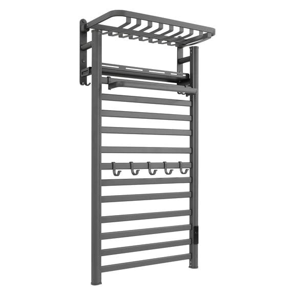 Heated Towel Rack with 12 Rods, Towel Warmer Rack, Electric Towel Warmer Rack for Home Bathrooms, Checkrooms, Hotels, Spas, and More (19.68*9.84*38.97in)