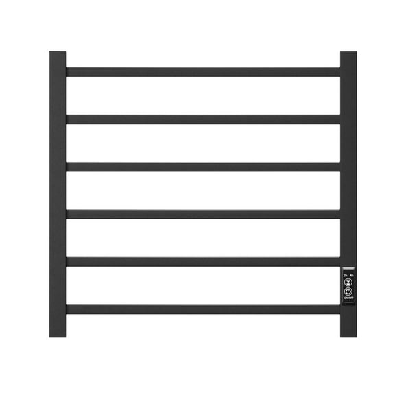 Heated Towel Rack For Bathroom, 6-Bar Towel Warmer Wall Mounted, Constant Temperature Heating, Stainless Steel Heated Towel Racks With Timer