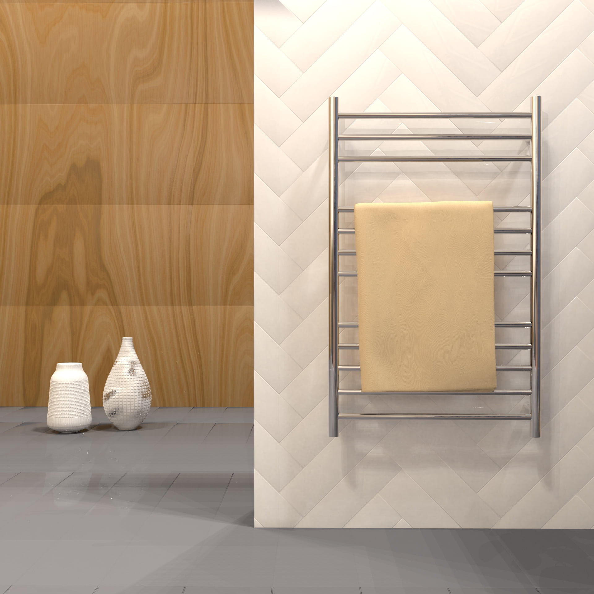 Heated Towel Rack, SpaceSaving Towel Warmer Rack, Fast Heating Towel